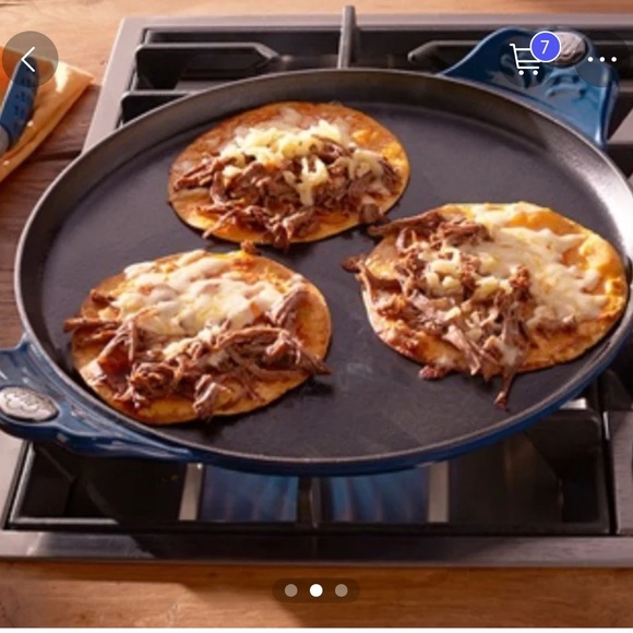 Princess House Blue Cast Iron Griddle - Picture 1 of 4